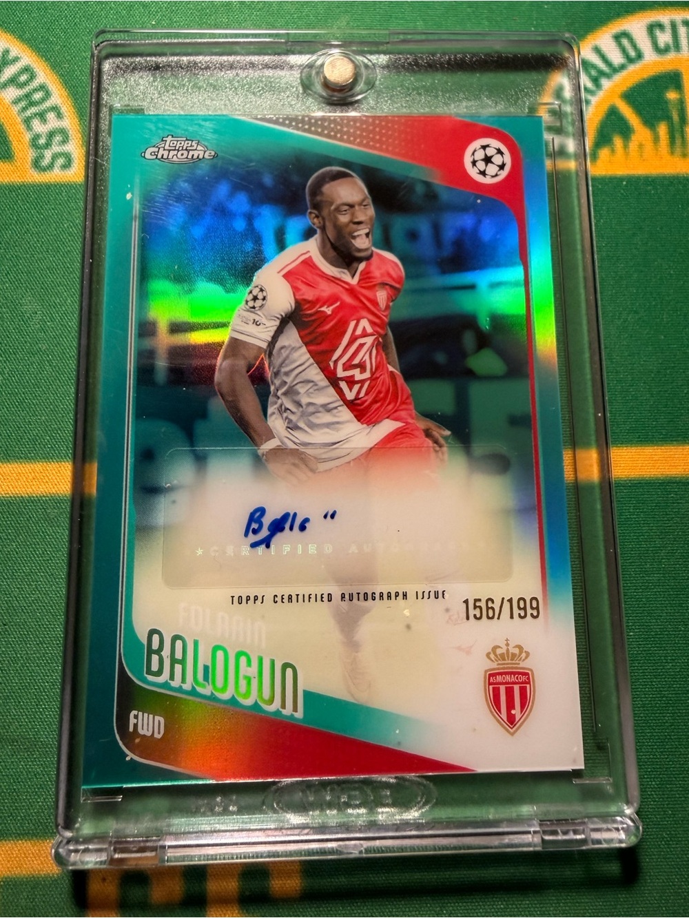 Topps Autograph Card - Red Black White